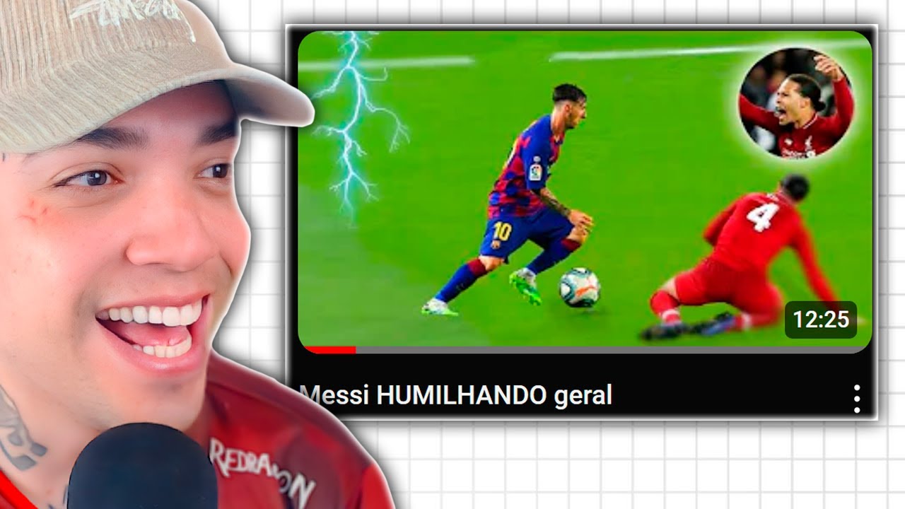 Fã do CRISTIANO RONALDO reagindo ao MESSI HUMILHANDO JOGADORES