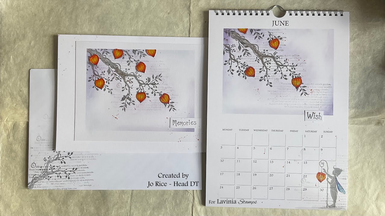 Mindful Monday with our Fairy Lanterns in June by Jo Rice #laviniastamps #calendar
