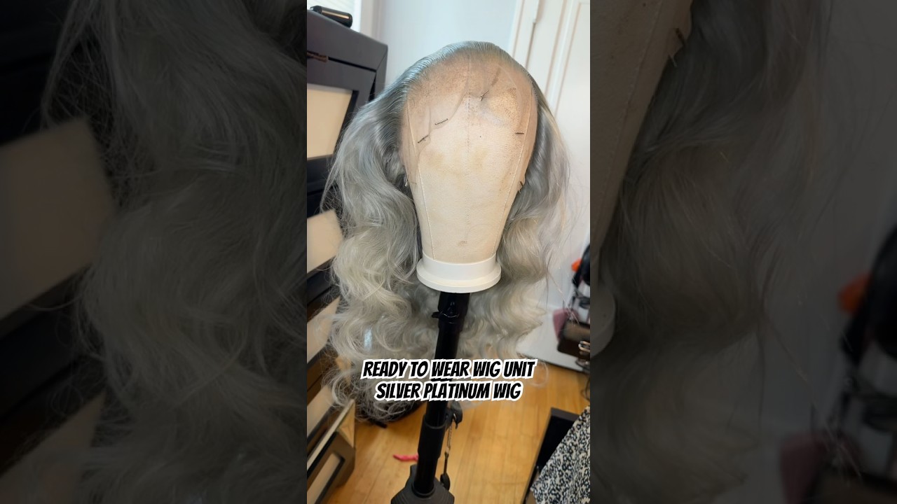 Ready To Wear Wig Unit. Silver Platinum Wig 🌪️ 