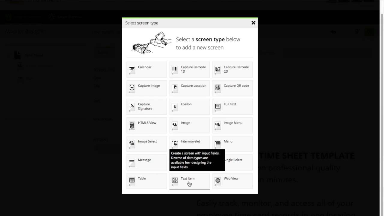 Mobile Forms - Time Sheet  - by Movilizer