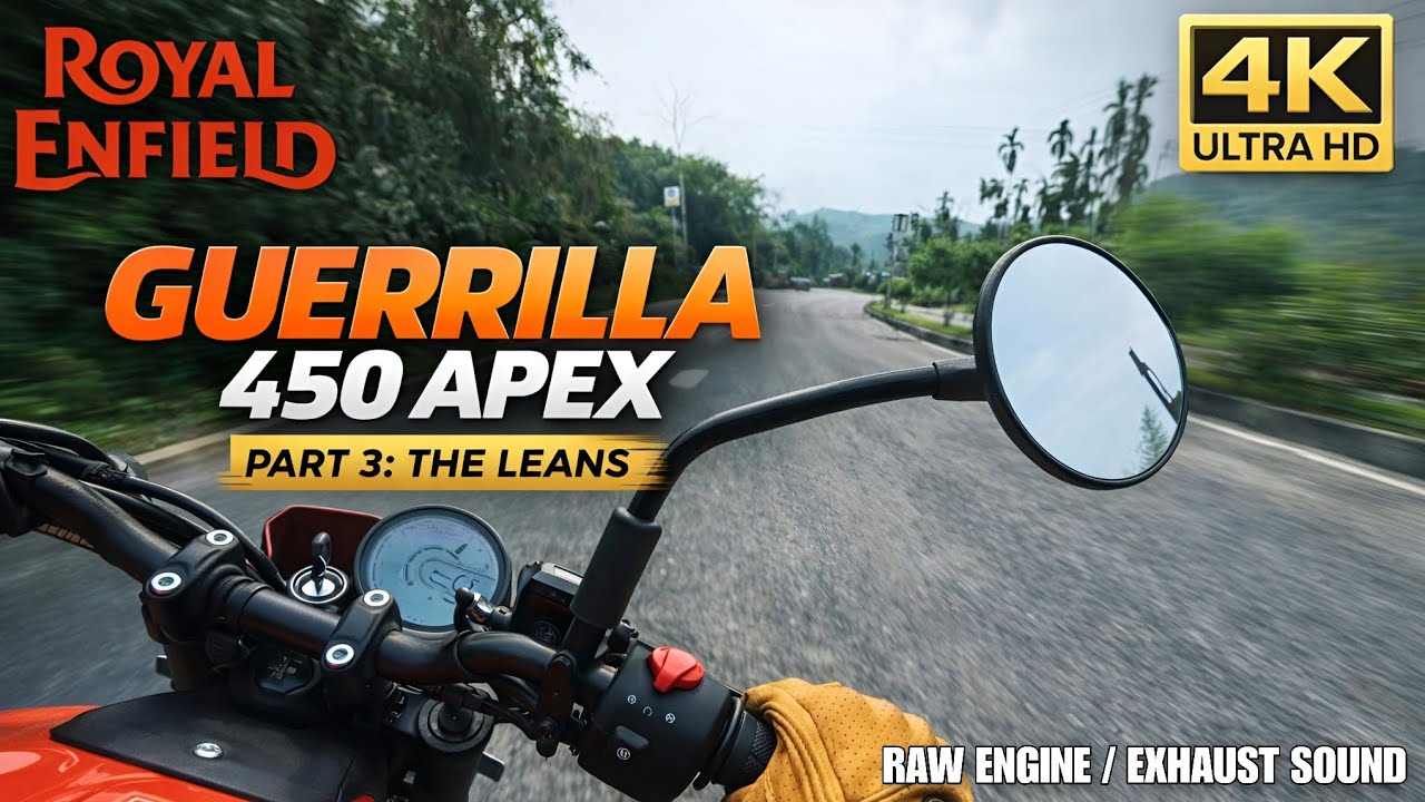 The New 2026 Guerrilla 450 Apex on Leans | Royal Enfield | Raw Exhaust Sound [4K]