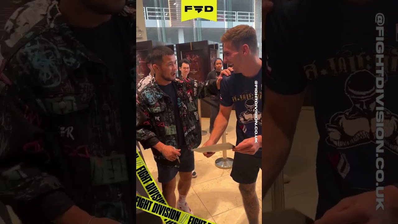 Nico Carrillo meets Nong-O before their fight!! 