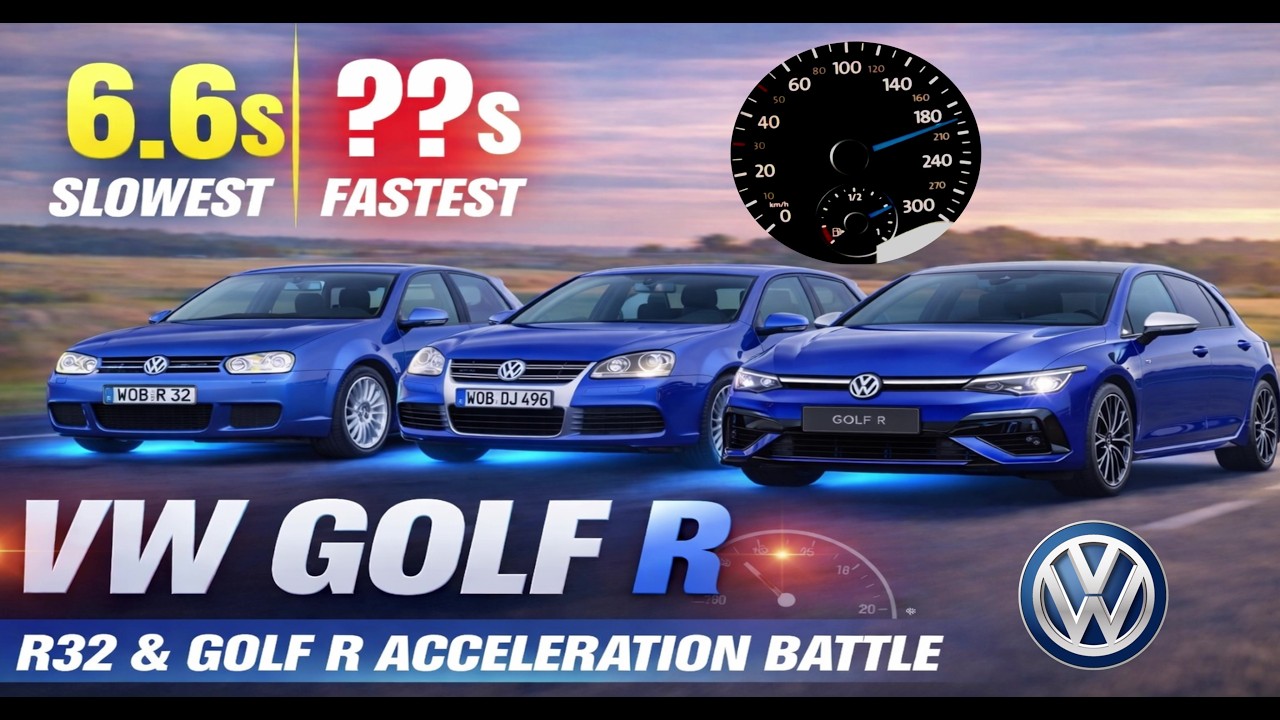 Volkswagen Golf R — All Generations Acceleration Battle