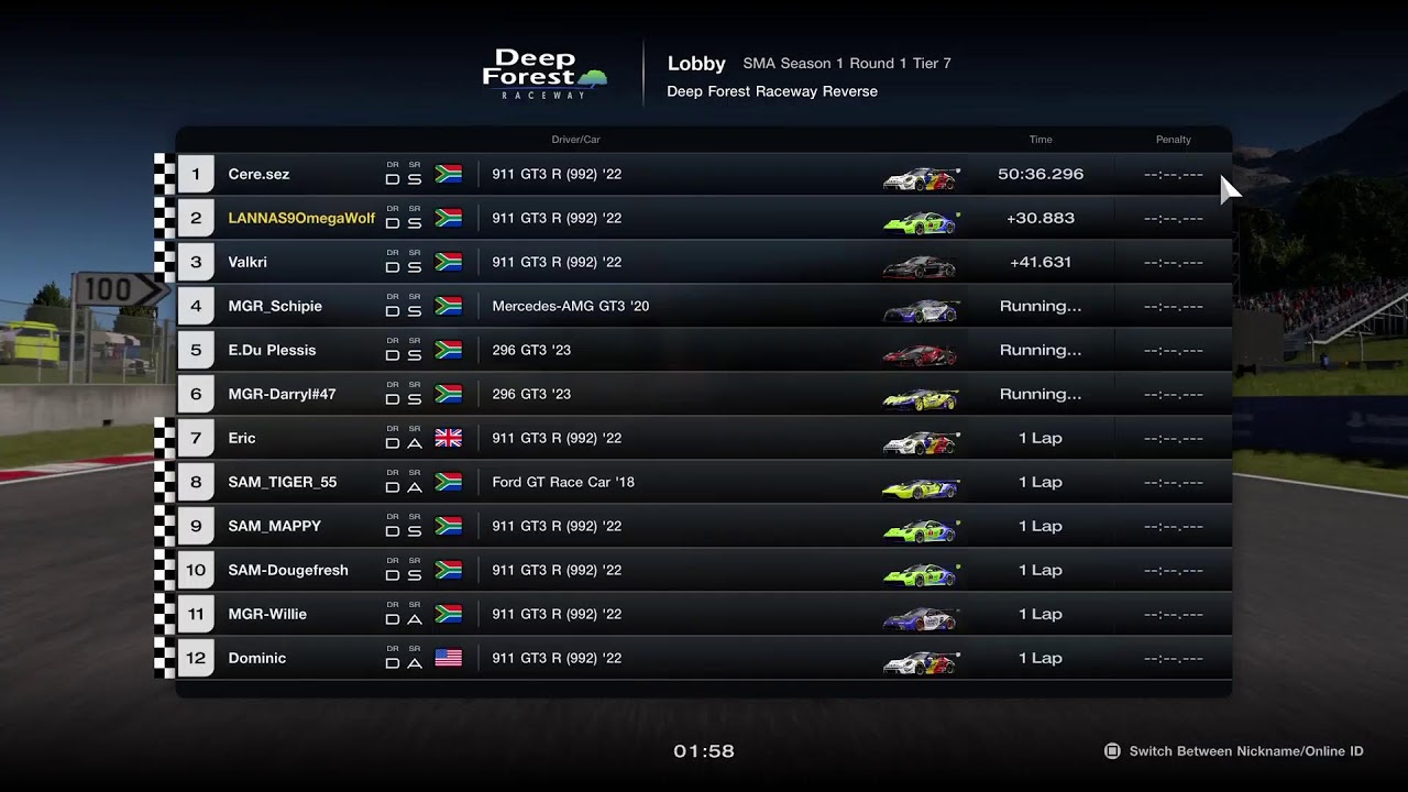 SMA Race Tier 7