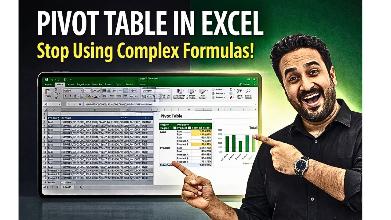 Stop Using Complex Formulas ❌ Use Pivot Tables in Excel Instead!