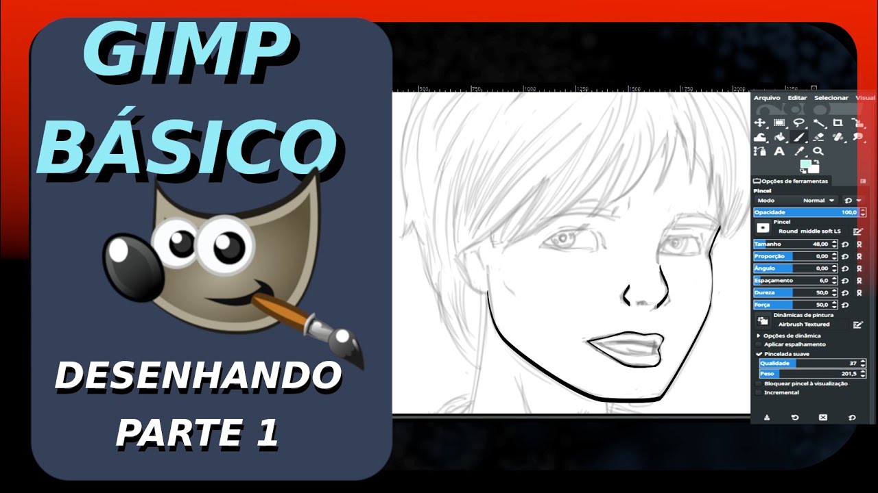 Como desenhar personagem com o GIMP 2.10  -  parte 1