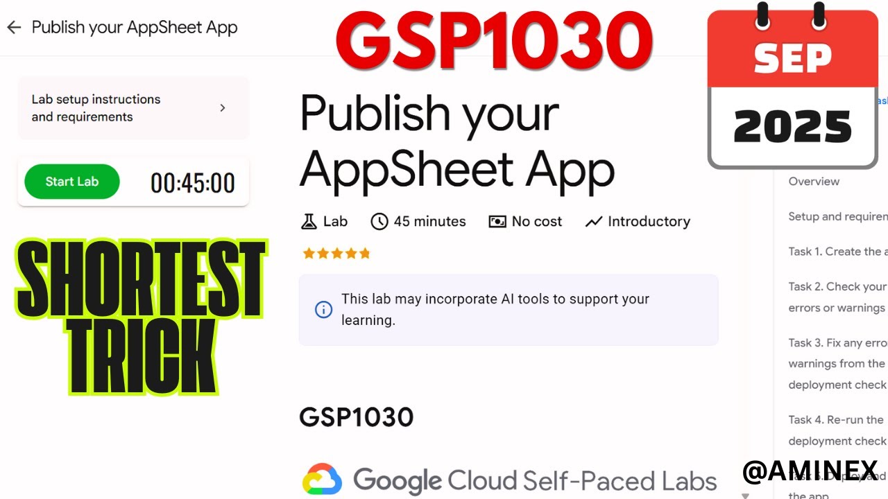 [NEW 2025] Publish your AppSheet App | #GSP1030 | #qwiklabs | #arcade 🚀