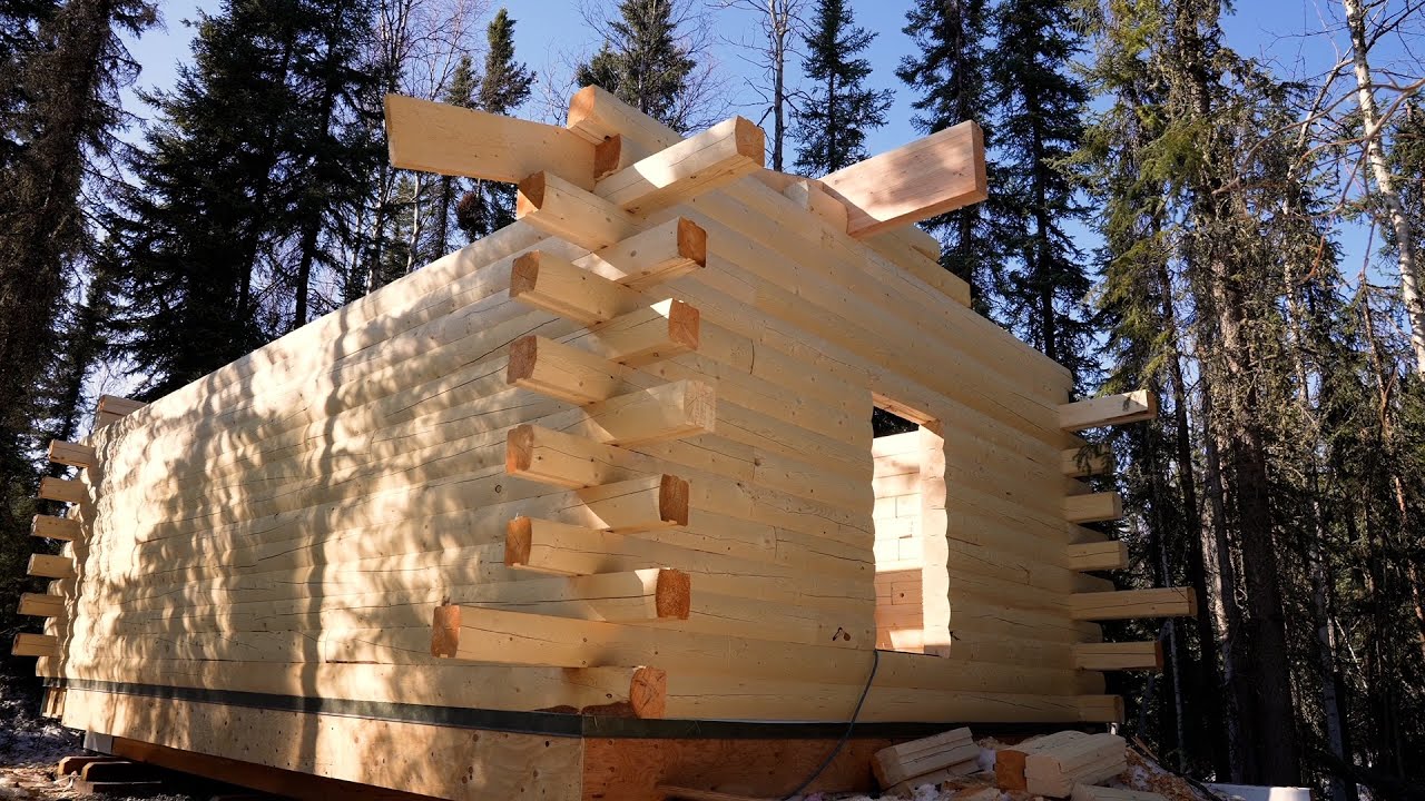 HOW TO BUILD an ALASKAN Log Cabin - Ep 4