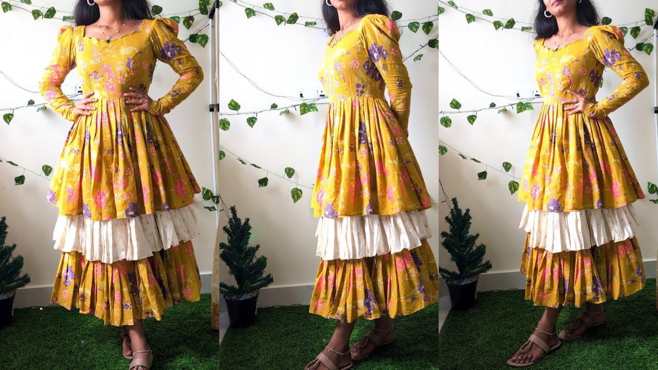 Trending frock cutting and stitching #meeshodress #trending #meesho #fashionstyle #diy