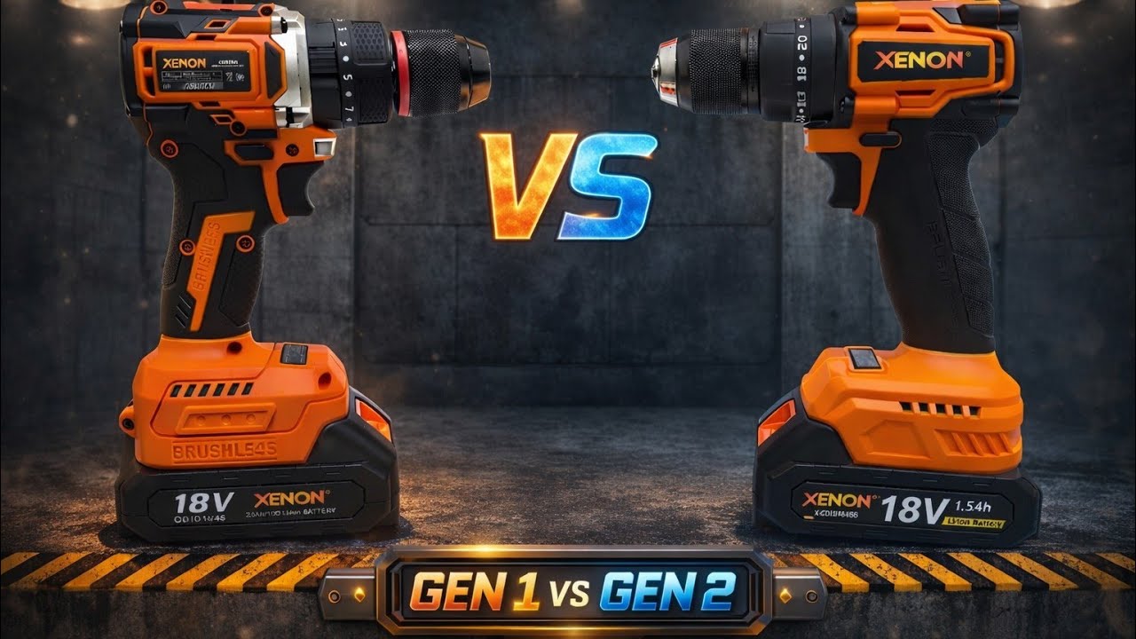 Bor Cordless Impact Drill Chuck 10mm - XENON CDID1845 Gen 1 VS XENON CDID1845A Gen 2