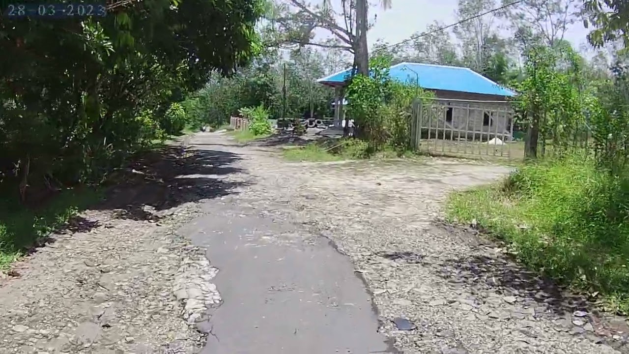 jalan menuju tempat wisata matan andau tangkiling