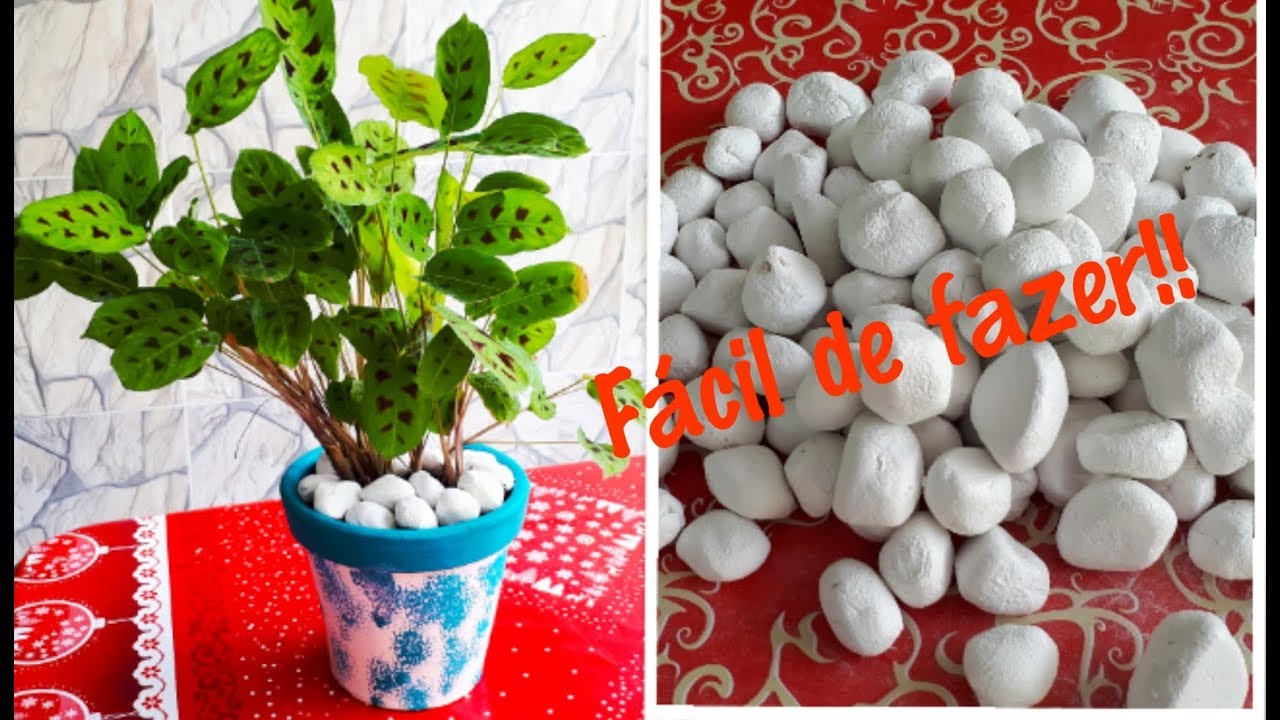 👉#Essas#pedrinhas  #cimento são mais #simples#fácil para #decorar#vasos#plantas#jardim#jardinagem