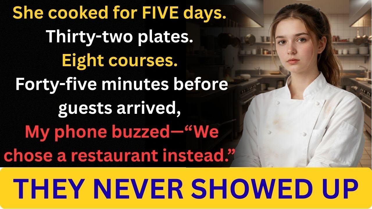 My daughter spent THREE DAYS cooking for 23 people for my mom’s birthday but they bailed on her…