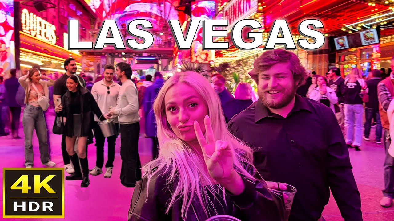 [4K HDR] Fremont Street Las Vegas Walking Tour | November 2024