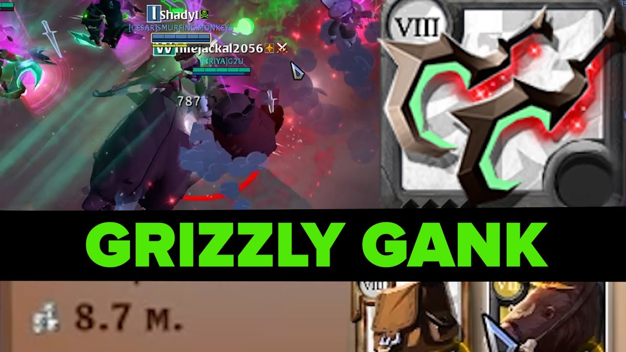 Albion online | PVP gameplay | Deathgivers GANK | KILLING GRIZZLY BEAR