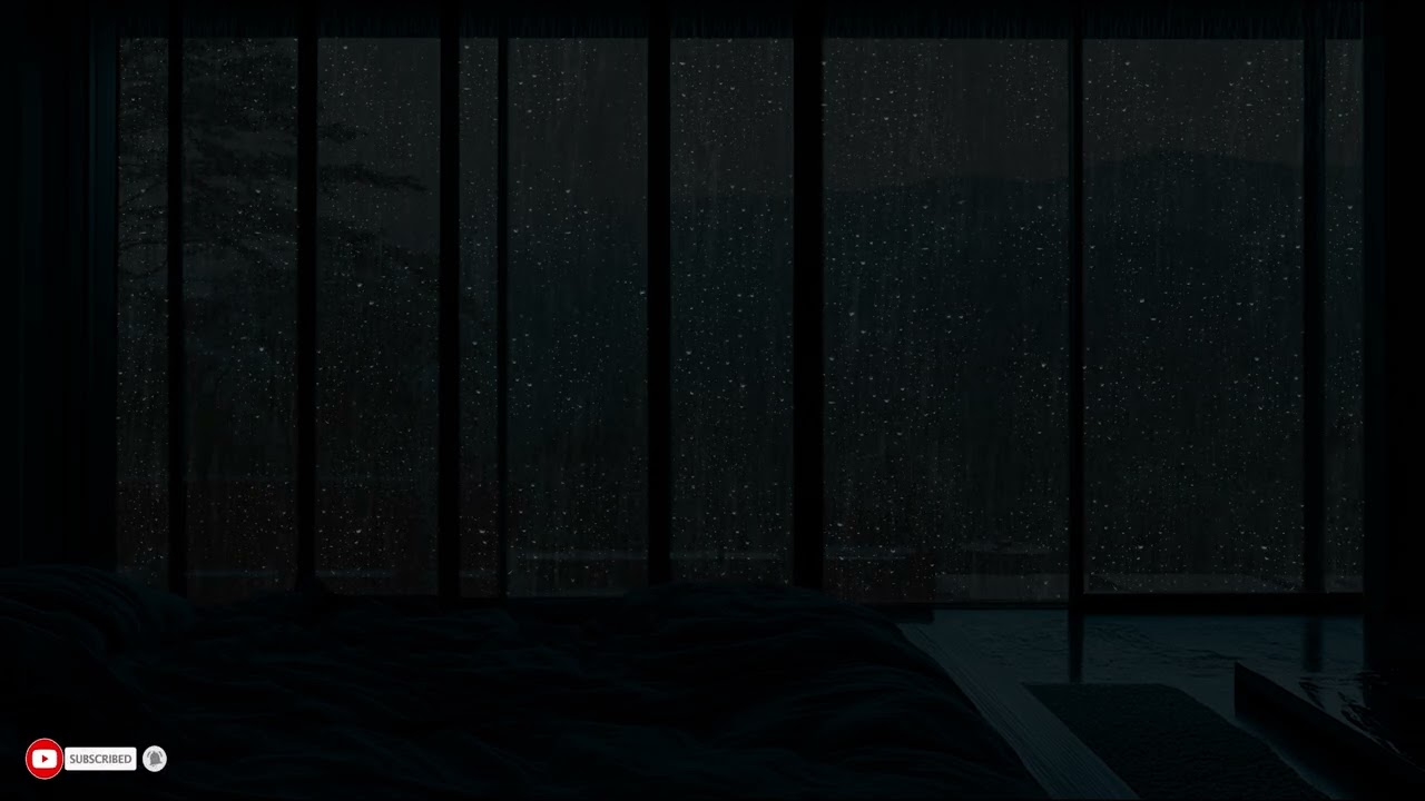 Steady Rain Outside A Dark Silent Room Invites Calm Thoughts And Gentle Sleep Tonight