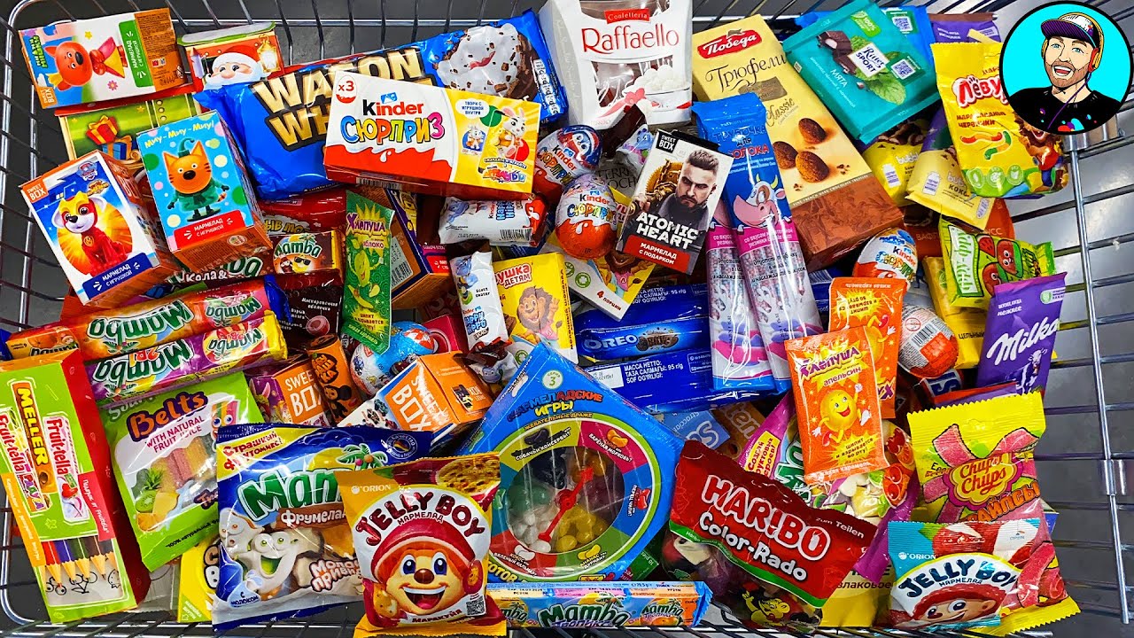 A Lot of Candy 2024 #22 Satisfying video / ASMR Киндер Сюрпризы, Haribo, Sweet Box Щенячий Патруль