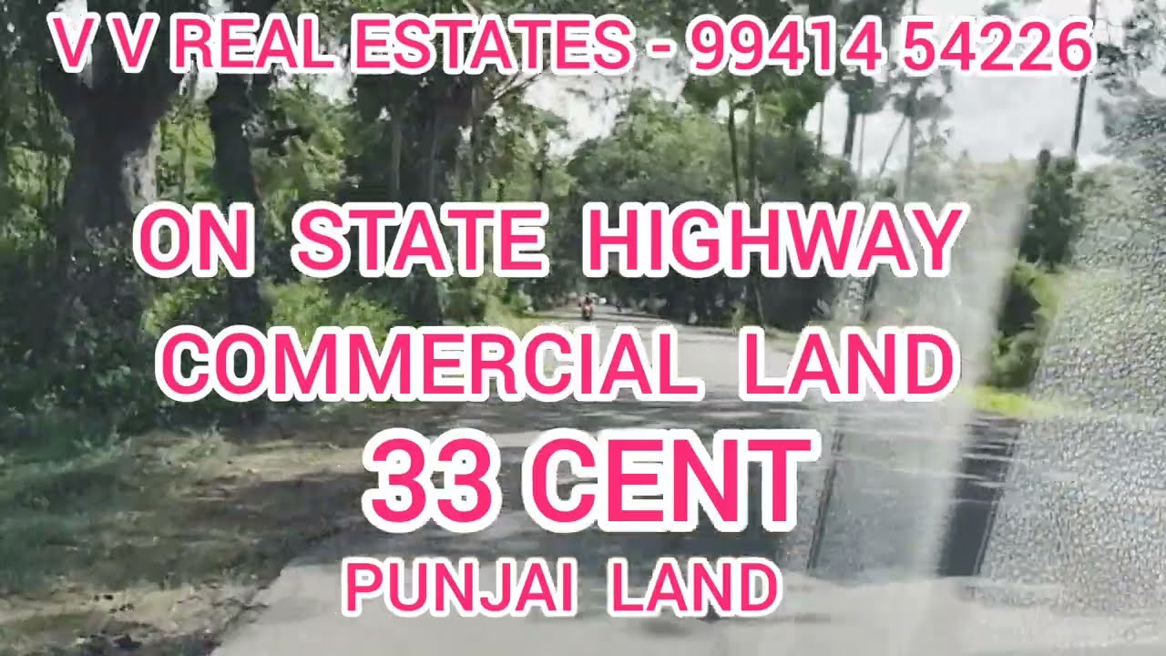 ON STATE HIGHWAY 33 CENT COMMERCIAL LAND FOR SALE AT POLLAMBAKKAM, CHEYYUR TALUK, CHENGALPATTU DIST.