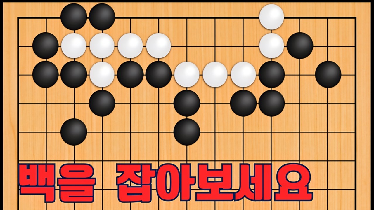 바둑 묘수 사활 - 불싸지리는 묘수가 나옵니다. 백을 잡아보세요