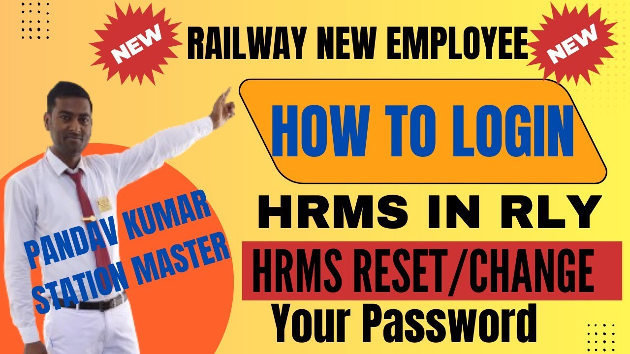 how to login hrms railway employee ||hrms password reset