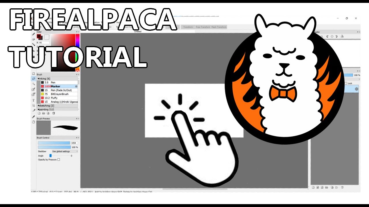 [FireAlpaca] #4 - Navigation, Brush Modes, and Inking