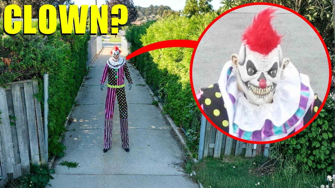 Drone catches the Tall Clown near the park… IF YOU SEE IT RUN AWAY FAST!! (Clown world clown!!)