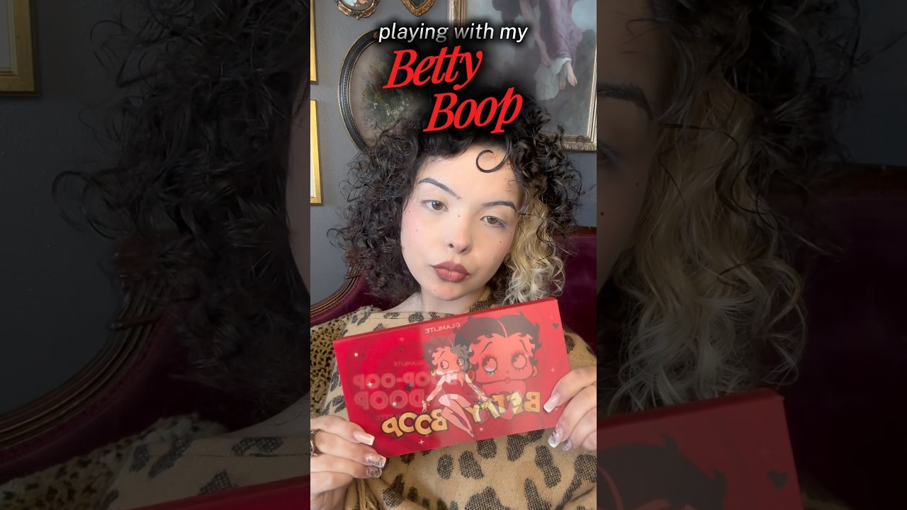 Пробую свою палетку теней Glamlite Betty Boop 💋✨ #урокмакияжа #макияжбеттибуп