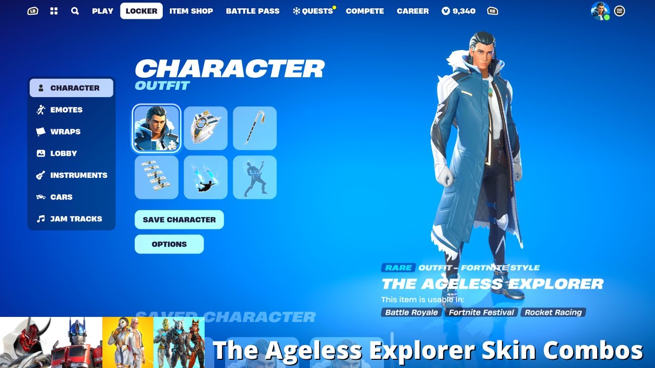The Ageless Explorer Skin Combos (Fortnite Battle Royale)