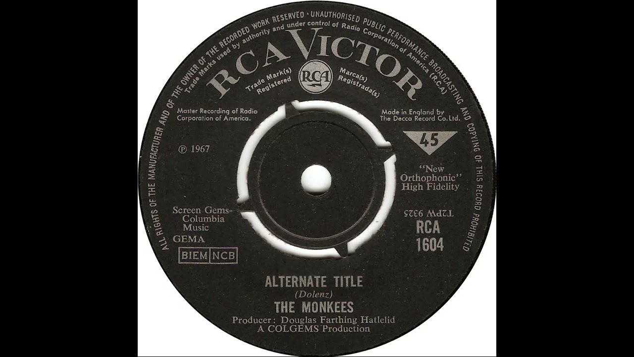 UK New Entry 1967 (159) The Monkees - Alternate Title