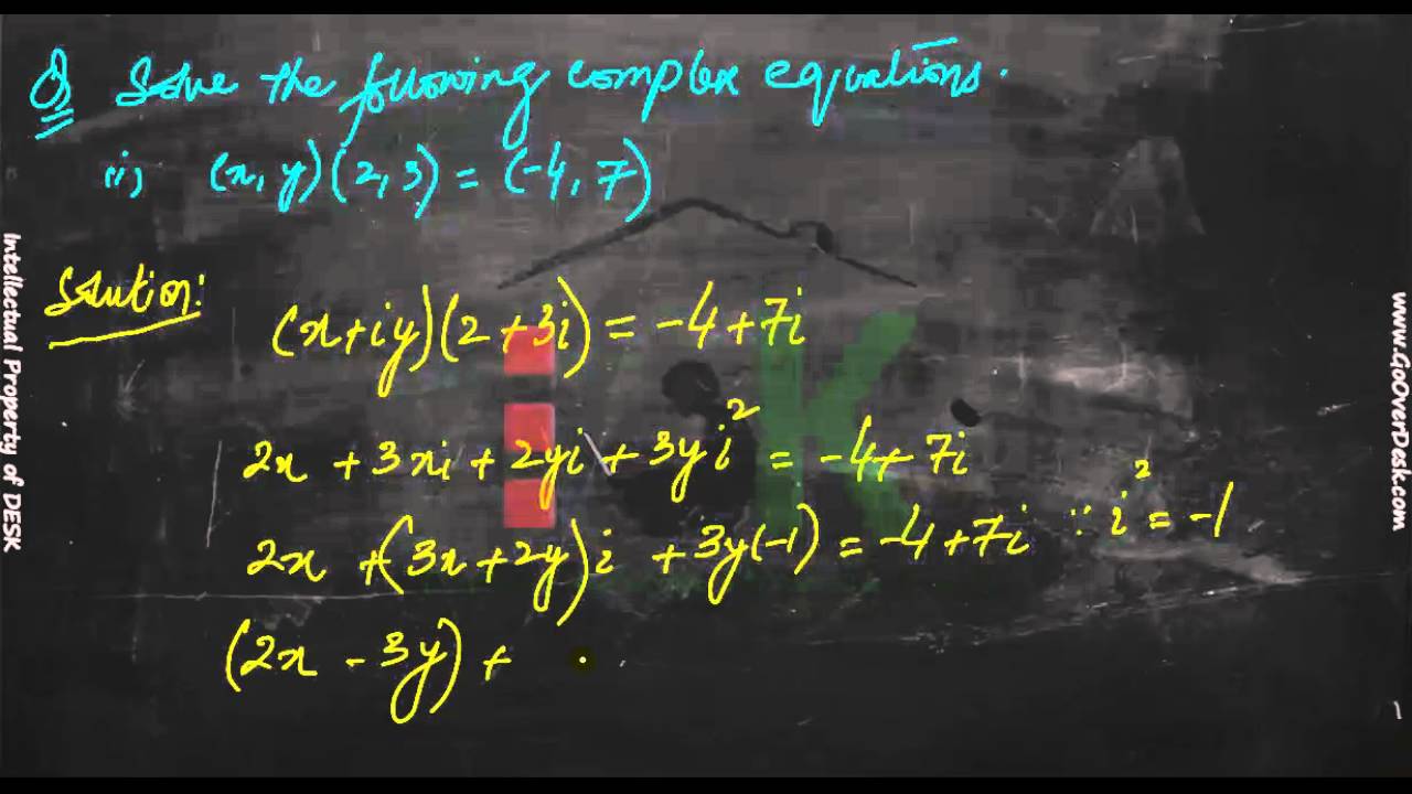 Solution of Complex Number Equation