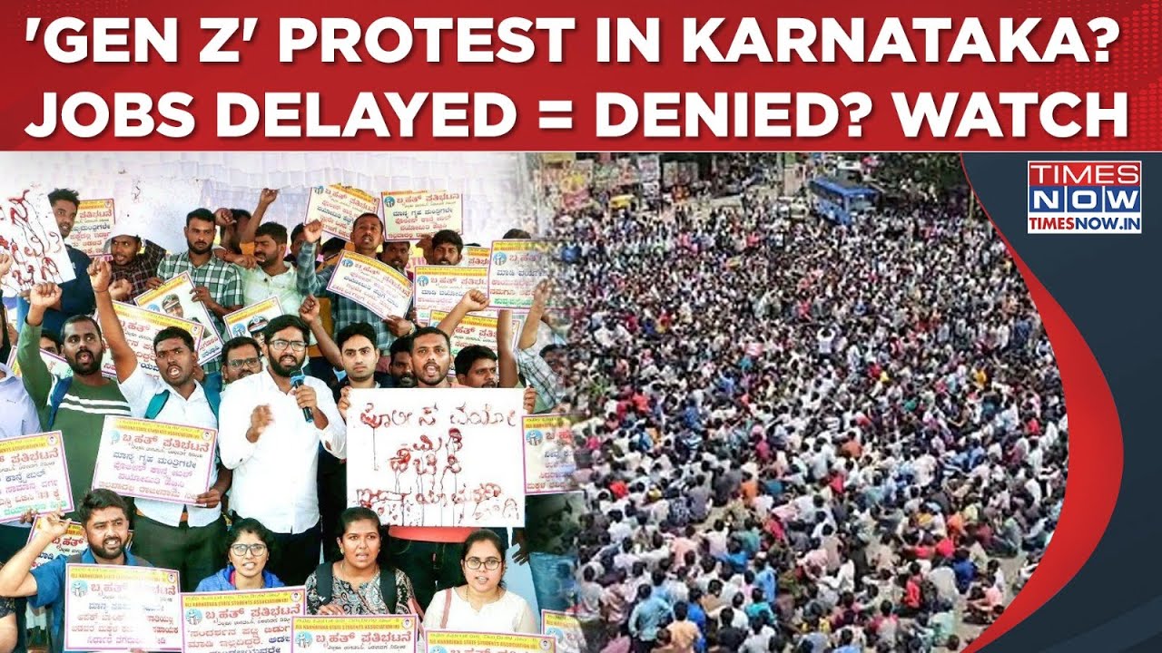 Karnataka: Shocking Scenes As 'Gen Z' Protests For Jobs In Dharwad, CM Under Fire? BJP Vs Congress?