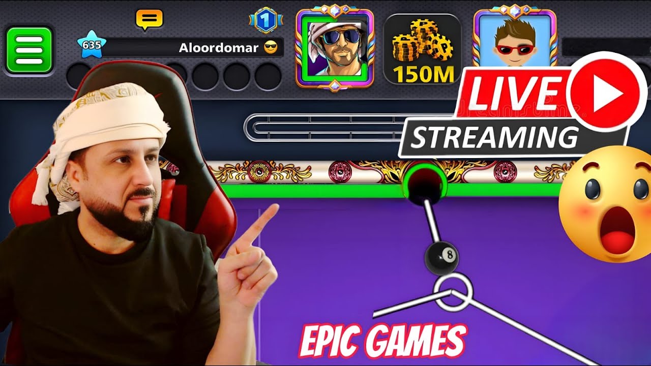اجمل بث بلياردو  8 Ball Pool Kiss shot
