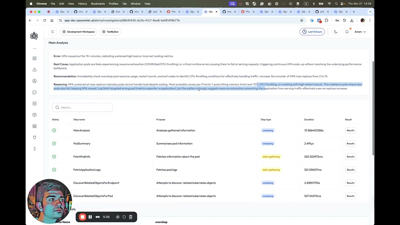 OpsWorker AI Solves Real Kubernetes Incidents: CPU Saturation & Memory Leak Demo