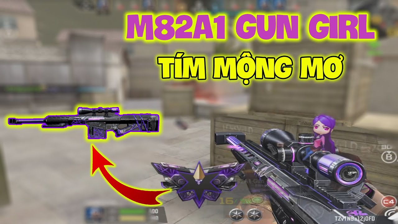 CF Mobile/CF Legends | Barrett M82A1 Gun Girl Màu Tím Mộng Mơ