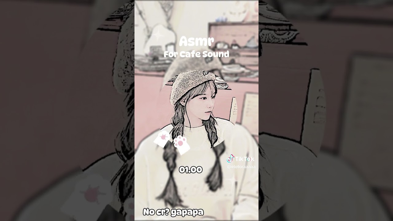 cafe sound free asmr base for u no cr: #aestheic #cafesound  #cute  #soft #shorts