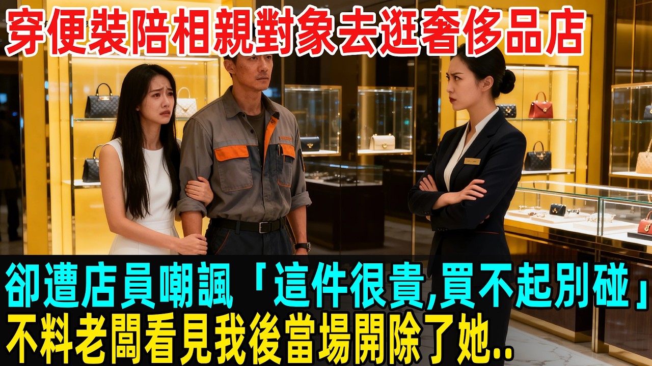 穿便裝陪相親對象去逛奢侈品店，剛拿起件衣服卻遭店員嘲諷「這件很貴喔」，不料老闆看見我後當場開除了店員...#故事頻道 #感人壹幕 #分享#老年生活 #人生感悟