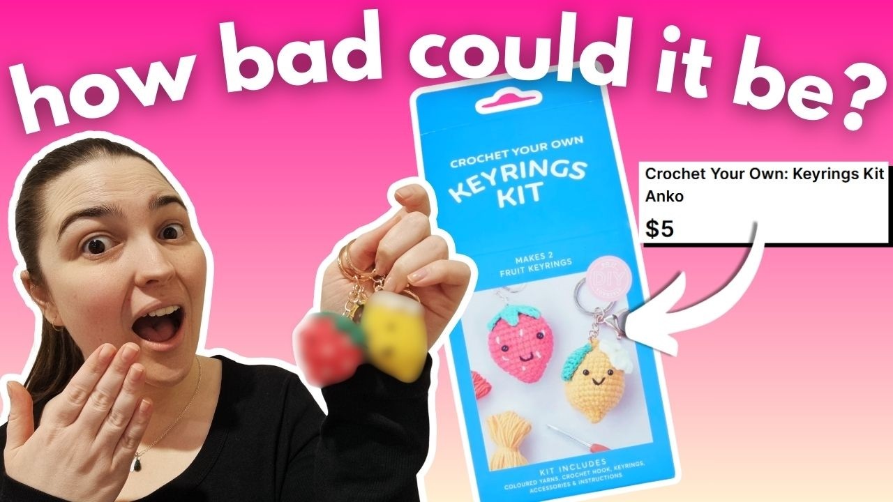 Kmart’s $5 Crochet Your Own Keyrings Kit… did NOT expect this 🍓 Tips, Tricks + The Tea 🍵
