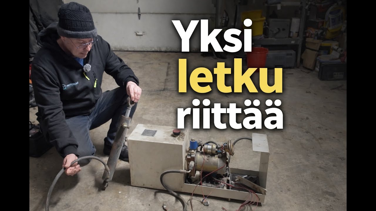 Ennen kuin rakennan mitään: hydrauliikan ensimmäinen testi