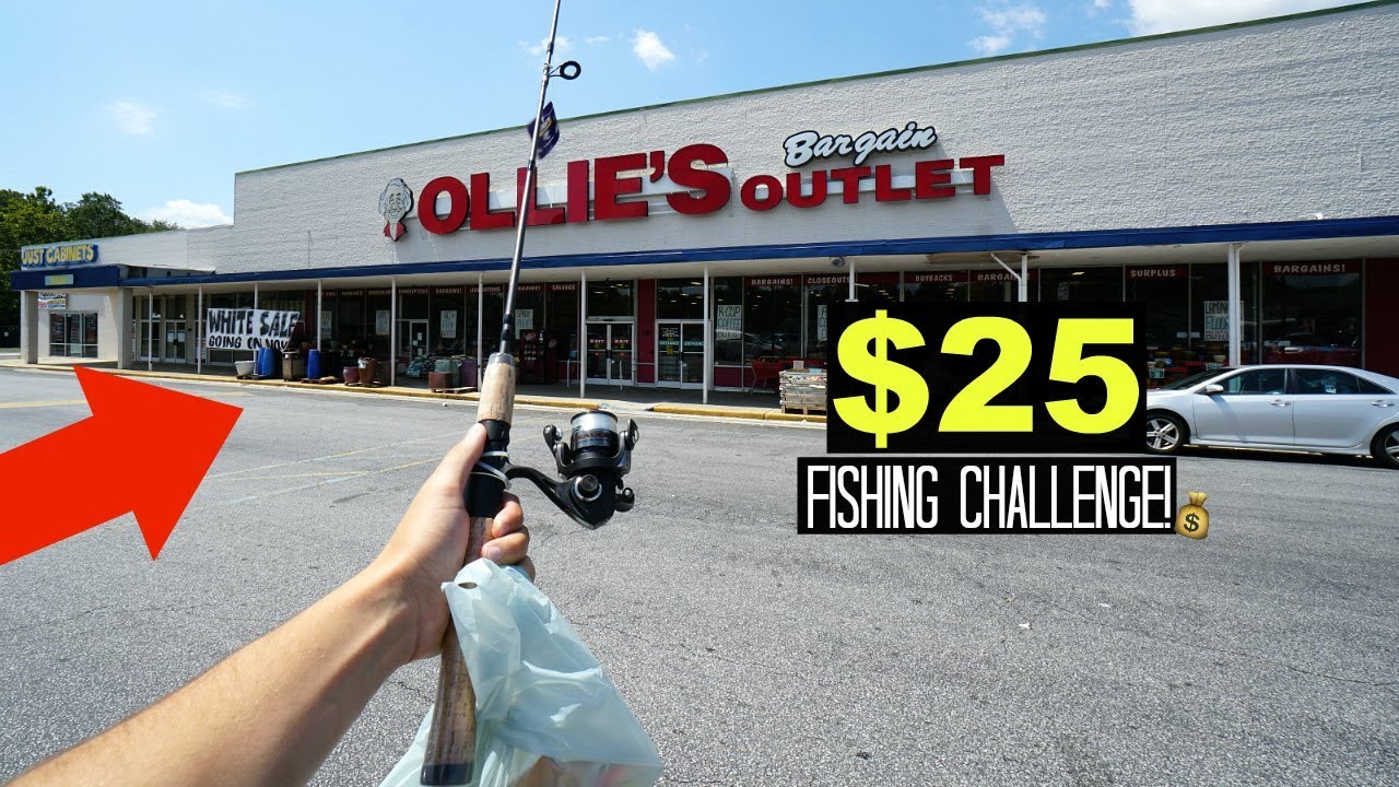 $25 Ollie's Bargain Outlet Fishing Challenge!! (Surprising!)