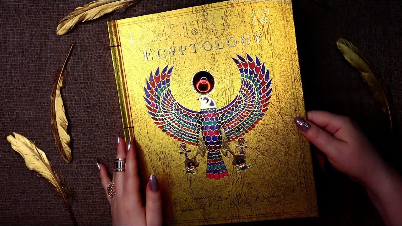 ASMR Egyptology Book Tracing & Tapping 📒 Page Turning 👄 Soft Spoken / Inaudible Reading