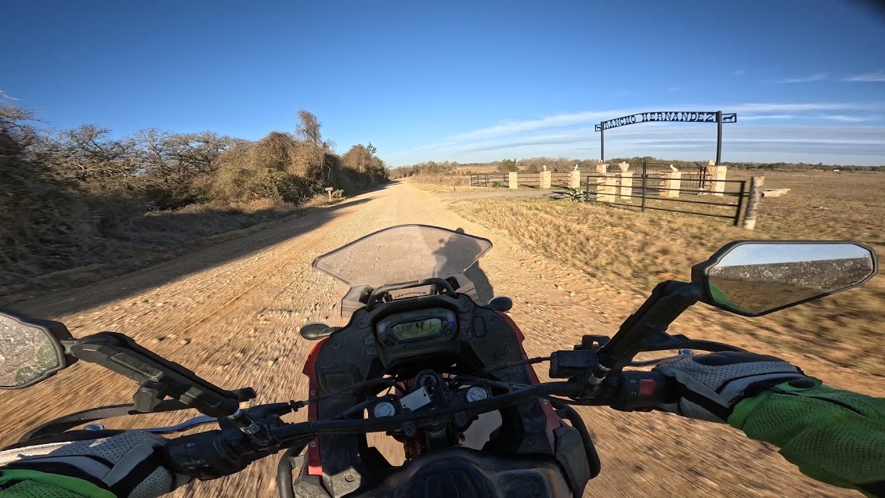 Kawasaki KLR650 ABS Morning Commute | Milam County Backroads to Hwy 77 & 79 (POV)