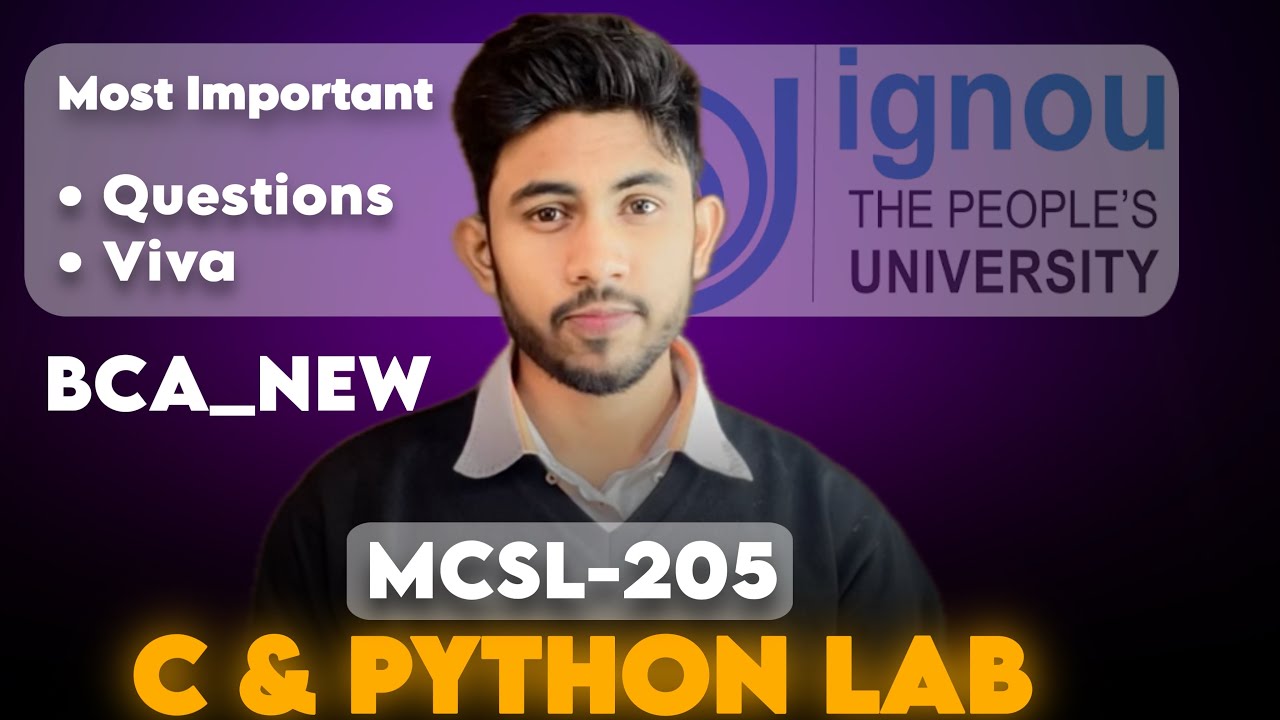 MCSL-205 PYQ + Important Questions +Viva Preparation | BCA_NEW IGNOU