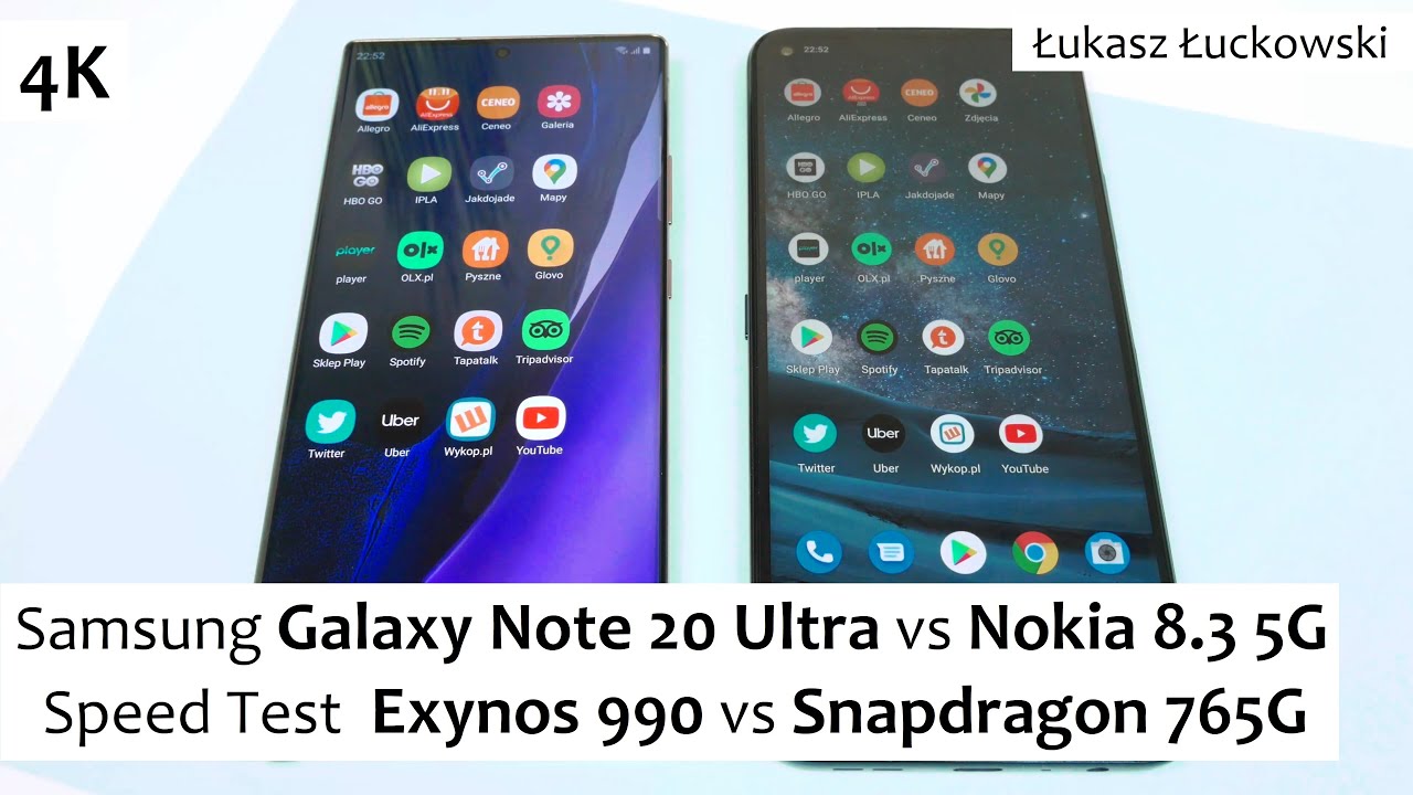Samsung Galaxy Note 20 Ultra vs Nokia 8.3 5G ❗❗❗ | Speed Test | Exynos 990 vs Snapdragon 765G