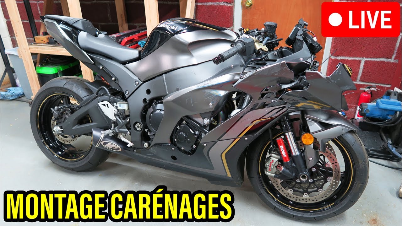 🔴 LIVE : NOUVEAUX CARÉNAGES SUR KAWASAKI ZX10R 2023 ACCIDENTÉE