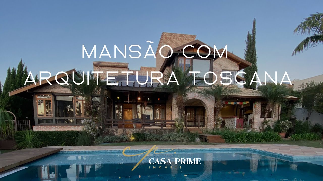 MANSÃO COM ARQUITETURA TOSCANA EM INDAIATUBA SP  |  CASA PRIME IMÓVEIS