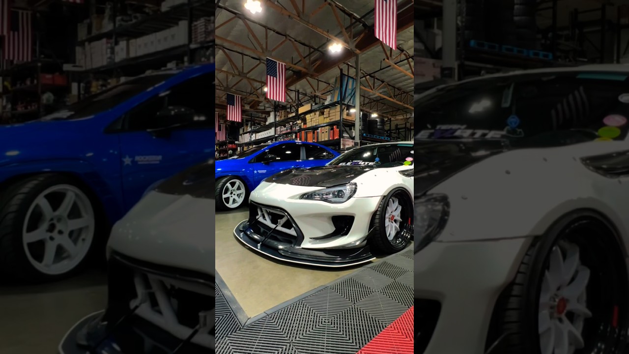 VB WRX 2022 + widebody RallyBacker V2 BRZ at Rockstar Energy Garage  #wrx #brz