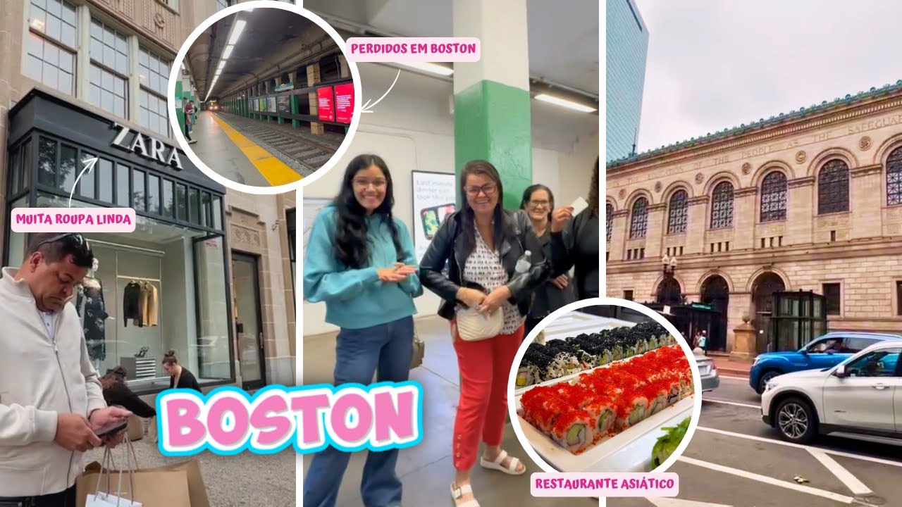 FICAMOS PERDIDOS NO METR&Ocirc; DE BOSTON | COMPRAS NA ZARA + RESTAURANTE JAPON&Ecirc;S