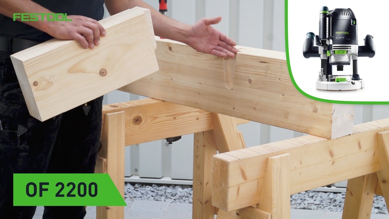 Schwalbenschwanzverbindung im Holzbau mit Oberfräse und Frässchablone (Festool TV Folge 137)