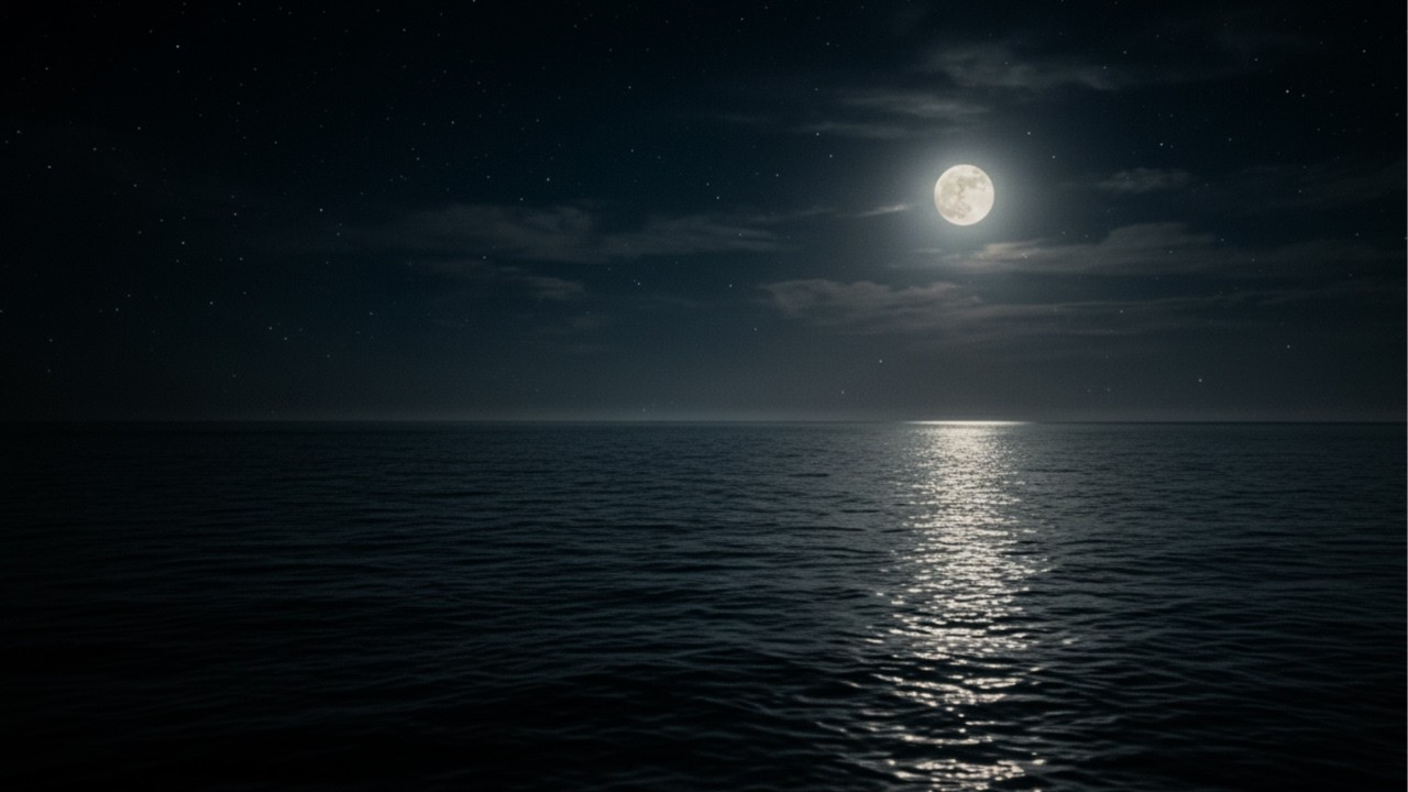 Calm Ocean at Night 🌙 Deep Sleep & Relaxation Sounds | 3 Hours