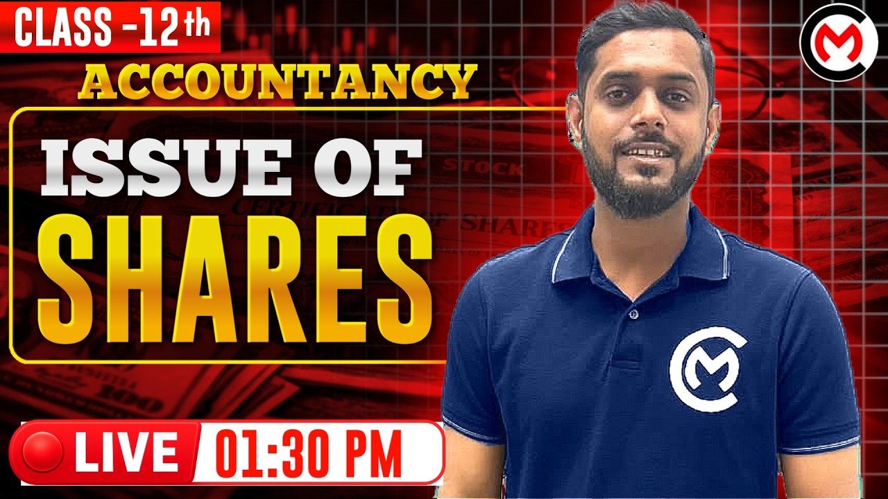Issue of Shares 💼 | Class 12 Accountancy One Shot Marathon | Tomorrow @ 1:30 PM | CBSE 2026